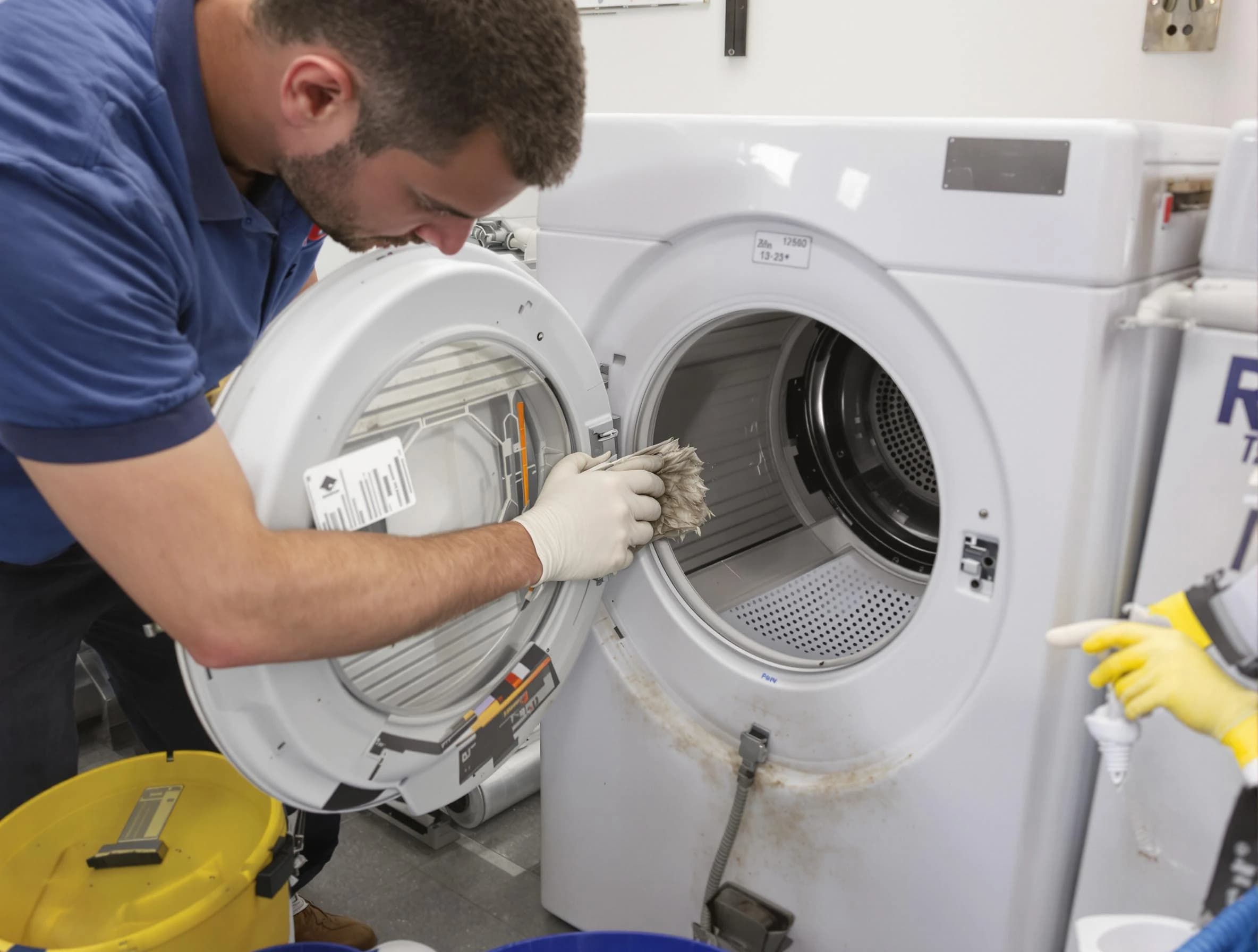 McCandless Dryer Vent Cleaning specialist performing detailed lint trap cleaning service in McCandless