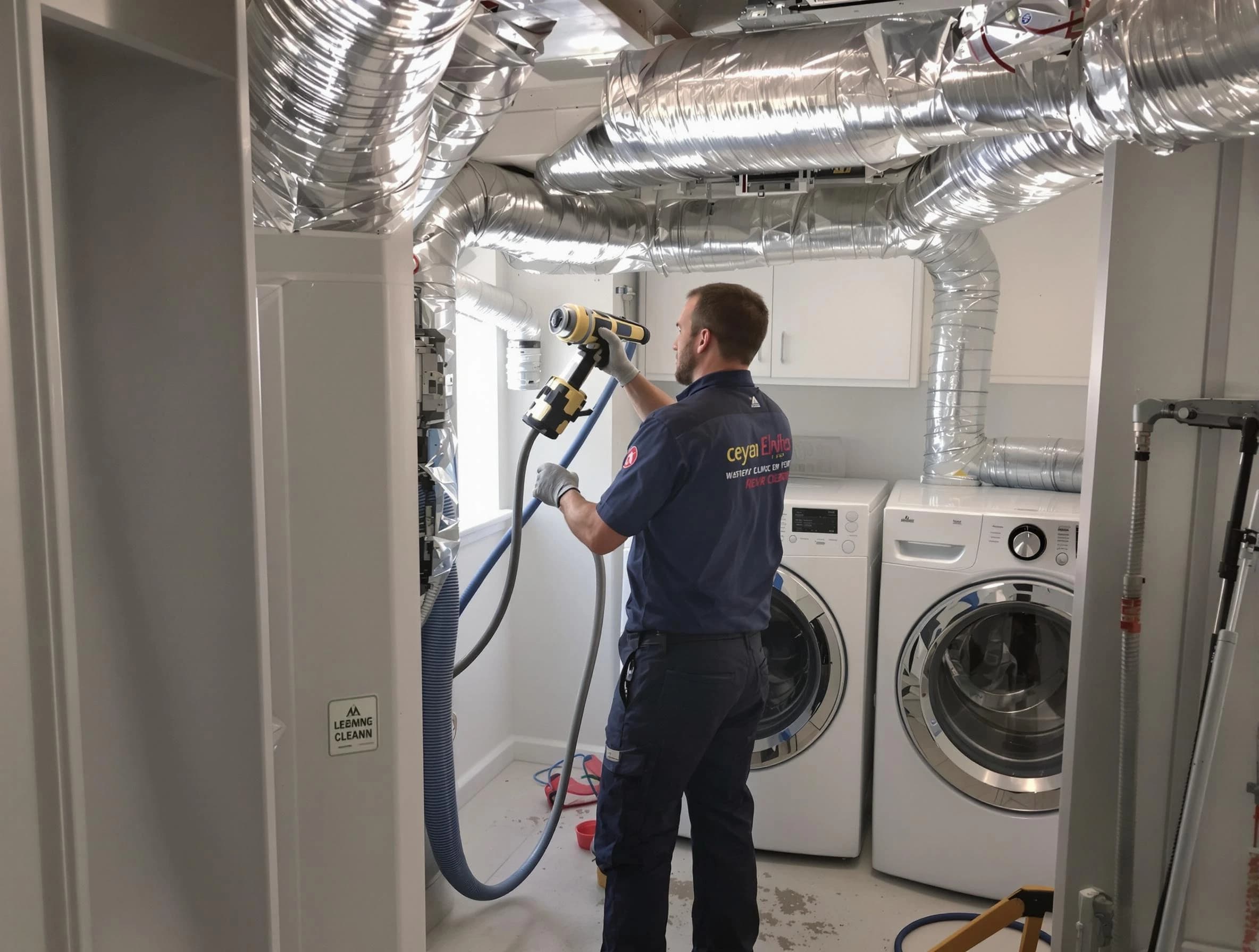 McCandless Dryer Vent Cleaning specialist using advanced equipment for thorough duct cleaning in McCandless