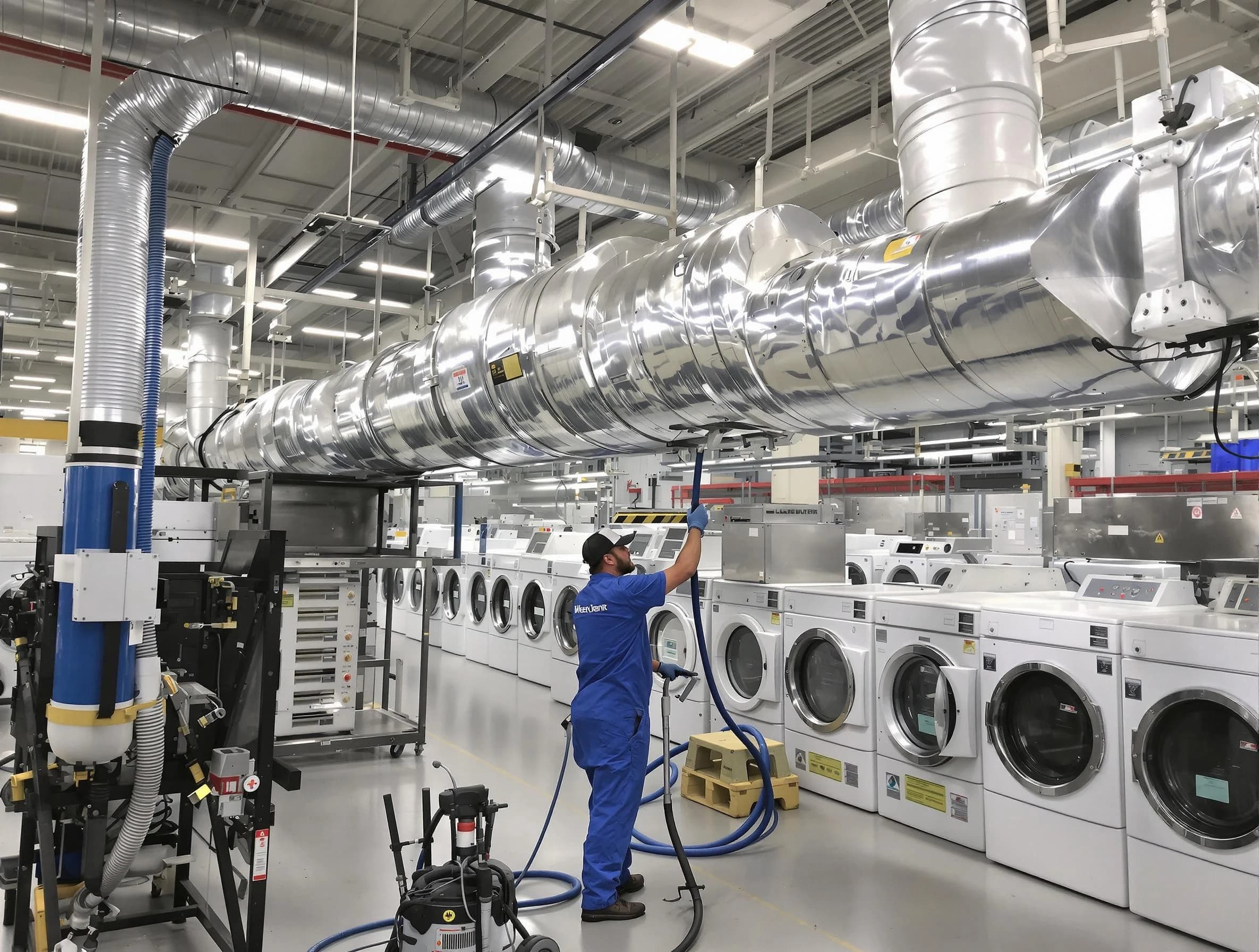 McCandless Dryer Vent Cleaning team performing heavy-duty industrial dryer vent cleaning in McCandless